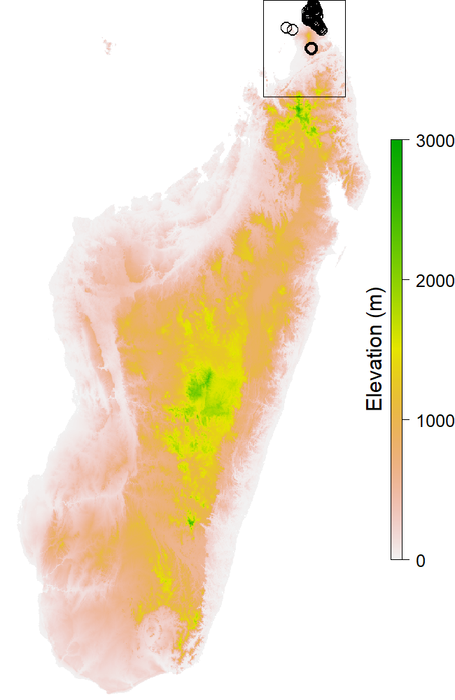 The map showing the points of presences